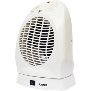 IGENIX IG9021 Portable Hot & Cool Fan Heater - White, White