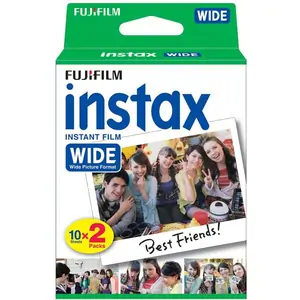 FUJIFILM P10GM13220A Instax Wide Film - Twin Pack, White