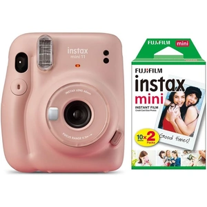 Instax mini 11 Instant Camera & 20 Shot Instax Mini Film Pack Bundle - Blush Pink, Pink