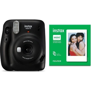 Instax mini 11 Instant Camera & 50 Shot Mini Film Pack Bundle - Charcoal Gray