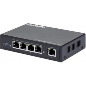 Intellinet 4-Port Gigabit Ultra PoE Extender Adds up to 100 m (328 ft.) to PoE Range 90 W PoE Power Budget Four PSE Ports with up to 30 W Output IEEE 802.3bt/at/af Compliant Metal Housing