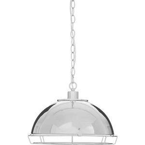 INTERIORS by Premier New Foundry Chrome Pendant Ceiling Light - Silver