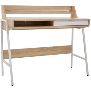 INTERIORS by Premier Bradbury Veneer Desk with 1 Drawer - Natural Oak