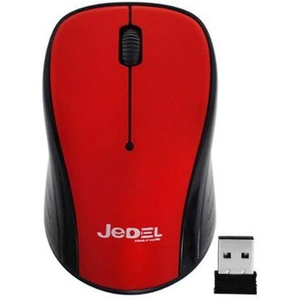 Jedel W920 Wireless Optical Mouse 1000 DPI Nano USB 3 Buttons Deep Red & Black