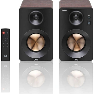 JVC XS-D629BM 2.0 Bluetooth Bookshelf Speakers - Walnut, Brown,Black