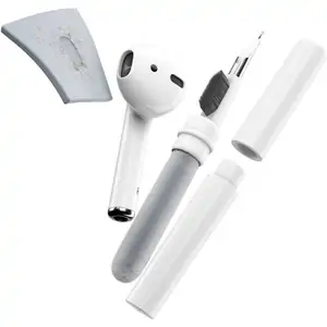 KEYBUDZ AirCare AirPods & AirPods Pro Cleaning Kit, White,Silver/Grey