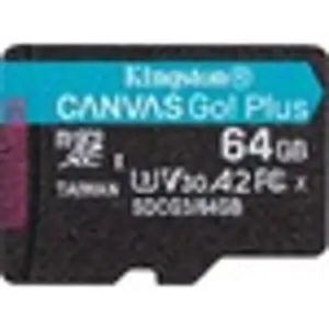 Kingston Canvas Go! Plus 64 GB Class 10/UHS-I (U3) microSDXC - 170 MB/s Read - 70 MB/s Write
