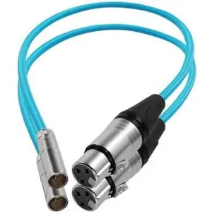 Kondor Blue Mini XLR Male to XLR Female Audio Cable (2 Pack) - Blue