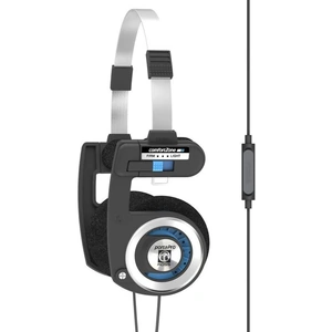 KOSS Porta Pro Mic/Remote Headphones - Black & Blue, Blue,Black,Silver/Grey