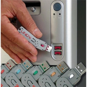 Lindy USB Port Blocker - Pack 4 Colour Code: Blue security access control system
