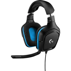 LOGITECH G432 Gaming Headset - Black & Blue, Blue,Black