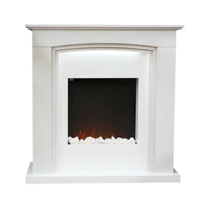 Longijan Iona - Electric Fireplace Kamin in White MDF