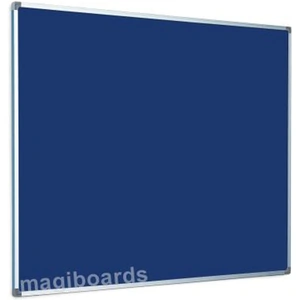 Magiboards Slim Frame Blue Felt Noticeboard Aluminium Frame 1500x1200mm