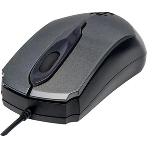 Manhattan Edge USB Wired Mouse Grey 1000dpi USB-A Optical Compact Three Button with Scroll Wheel Low friction base Three Year Warranty Blister