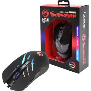 USB Gaming Mouse Wired Marvo Scorpion M312 USB RGB LED Black Gaming Mouse