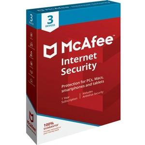 McAfee Internet Security Antivirus security 3 license(s) 1 year(s)