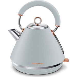 MORPHY RICHARDS Rose Gold Collection Accents 102040 Traditional Kettle - Grey & Rose Gold, Silver/Grey,Pink,Gold