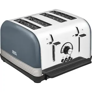 MORPHY RICHARDS Venture Retro 240335 4-Slice Toaster - Basalt, Silver/Grey