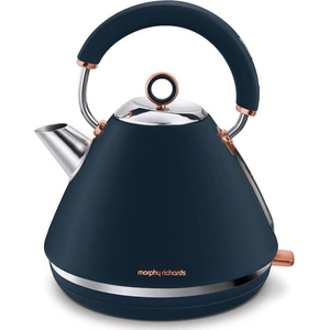 MORPHY RICHARDS Rose Gold Collection Accents 102039 Traditional Kettle - Blue & Rose Gold