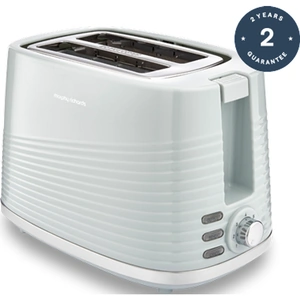 View product details for the Morphy Richards Dune Sage Green 2 Slice Toaster - Gloss Finish - Plastic - 2 Slot - 220028