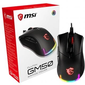 MSI CLUTCH GM50 RGB Optical FPS Gaming Mouse '7200 DPI Optical Sensor 6 Programmable button 3-Zone RGB Ergonomic design OMRON Switch with 20+ Million Clicks RGB Mystic Light'