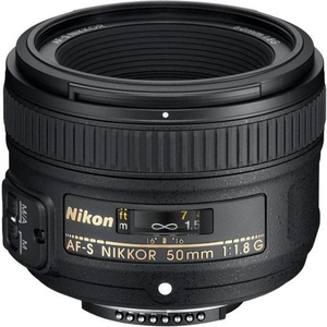 NIKON AF-S NIKKOR 50 mm f/1.8G Standard Prime Lens, Black