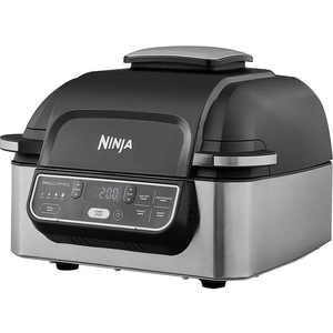 NINJA Foodi AG301UK Health Grill & Air Fryer - Black & Brushed Steel, Brushed Steel