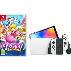 Nintendo Switch OLED White & Princess Peach: Showtime Bundle, White