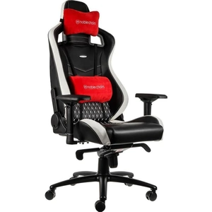 NOBLECHAIRS NOBLE CHAIRS EPIC Real Leather Gaming Chair - Black, White & Red