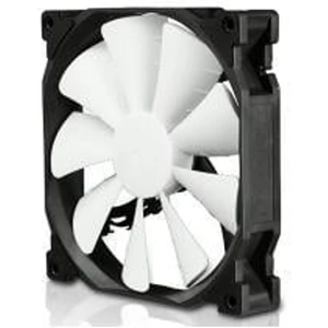 Novatech Black Case Fan - 140mm 3 pin - White Fan Blades OEM No Screws