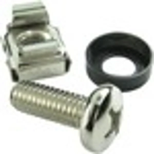 View product details for the Cables Direct Bolt, Washer - Bolt, Washer, Cage Nut - Pozidriv - Plastic, Steel - Brushed Steel - 1Pack