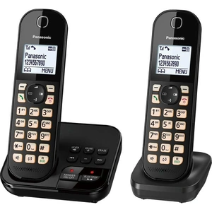 PANASONIC KX-TGC462EB Cordless Phone - Twin Handsets, Black