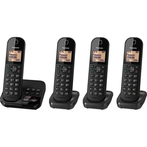 PANASONIC KX-TGC424EB Cordless Phone with Answering Machine - Quad Handsets