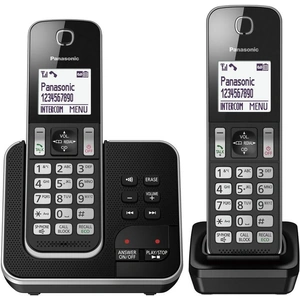 PANASONIC KX-TGD622EB Cordless Phone - Twin Handsets