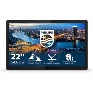 Philips 222B1TFL touch screen monitor 54.6 cm (21.5") Multi-touch Black