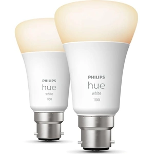 PHILIPS HUE White Bluetooth LED Bulb - B22, 1100 Lumens, Twin Pack, White