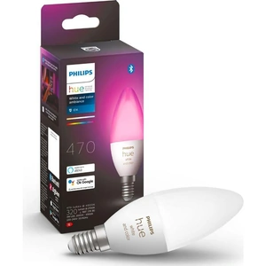 PHILIPS HUE White & Colour Ambiance Bluetooth LED Bulb - E14, White