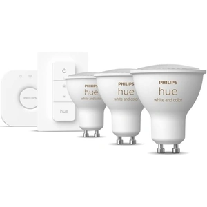 PHILIPS HUE White & Colour Ambiance Smart Lighting Starter Kit - GU10, White