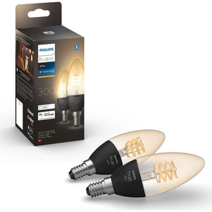 PHILIPS HUE Filament Bluetooth Candle LED Bulb - E14, 300 Lumens, Twin Pack, White