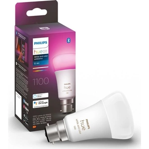 PHILIPS HUE White & Colour Ambiance Bluetooth LED Bulb - B22, 1100 Lumens, White