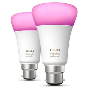 Philips Hue White and colour ambience 2-pack B22 Smart bulb White Bluetooth Integrated LED B22 Multi
