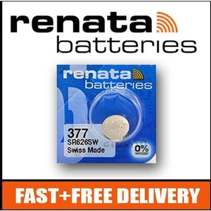 1 x Renata 377 Watch Battery 1.55v SR626W - Official Renata Watch Batteries