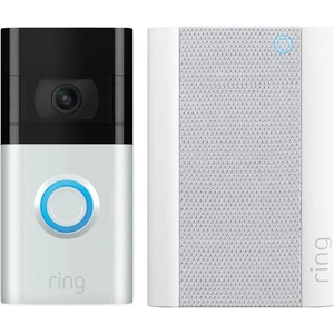 Ring Video Doorbell 3 & Chime Pro (2nd Gen) Bundle, Silver/Grey,Black