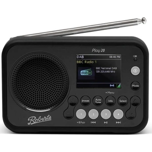 ROBERTS PLAY20BK Portable DAB Bluetooth Radio - Black