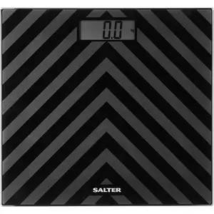 SALTER Chevron Bathroom Scales - Black