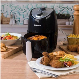 View product details for the Salter EK2817 Compact Hot Air Fryer in Black Silver 2L 1000W