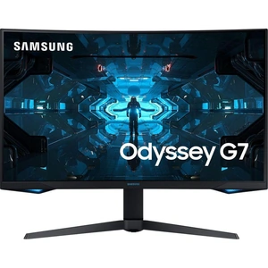SAMSUNG Odyssey G75 LC32G75TQSUXEN Quad HD 32 Curved QLED Gaming Monitor - Black, Black