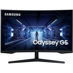 SAMSUNG Odyssey G5 LC32G55TQWUXEN Quad HD 32 Curved LED Gaming Monitor - Black, Black
