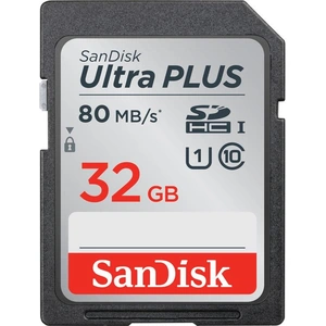 SANDISK Ultra Plus Class 10 SDHC Memory Card - 32 GB