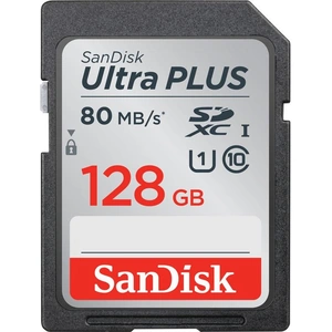 SANDISK Ultra Plus Class 10 SDXC Memory Card - 128 GB